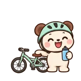 Bike Break sticker from Little Bear Laughs