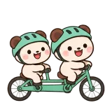 Tandem Together sticker from Little Bear Laughs