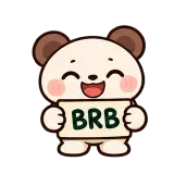 Be Right Back sticker from Little Bear Laughs