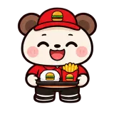 Burger Crew sticker from Little Bear Laughs