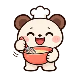 Busy Baking sticker from Little Bear Laughs