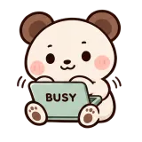 Busy Right Now sticker from Little Bear Laughs