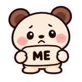 ME — Sad · Funny Bear sticker from Chat Signs