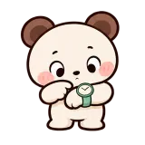 Checking the Time sticker from Little Bear Laughs