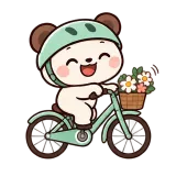 Flower Basket Ride sticker from Little Bear Laughs