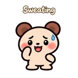 Sweating · Funny Bear sticker from Chat Reactions