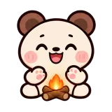 Cozy Fire · Brown Bear sticker from Express Yourself