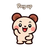 Pay up · Funny Bear sticker from Chat Reactions