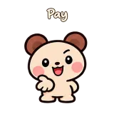 Pay · Funny Bear sticker from Chat Reactions