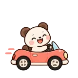 Driving Solo sticker from Little Bear Laughs