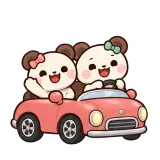 Driving Together sticker from Little Bear Laughs