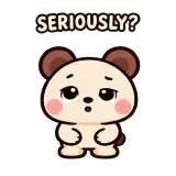 Rolling Eyes · Brown Bear sticker from Express Yourself