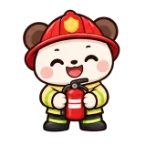 Firefighter Ready sticker from Little Bear Laughs