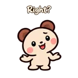 Right? · Funny Bear sticker from Chat Reactions