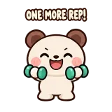 Gym Time sticker from Little Bear Laughs
