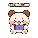 One More Game sticker from Little Bear Laughs