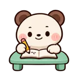 Homework Time sticker from Little Bear Laughs