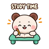 Homework Time sticker from Little Bear Laughs