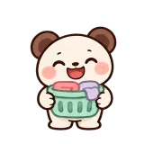 Laundry Day sticker from Little Bear Laughs