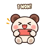 Mobile Victory sticker from Little Bear Laughs
