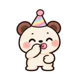 Party Bear sticker from Express Yourself