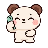 On a Call sticker from Little Bear Laughs