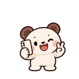 Selfie Time sticker from Little Bear Laughs