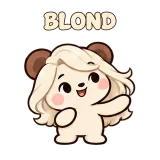 BLOND · Funny Bear sticker from Express Yourself
