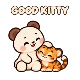 GOOD KITTY · Funny Bear sticker from Express Yourself