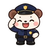 Officer Reporting sticker from Little Bear Laughs