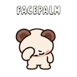 Facepalm · Funny Bear sticker from Express Yourself
