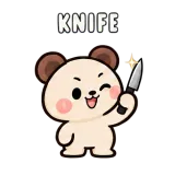 Knife · Funny Bear sticker from Express Yourself