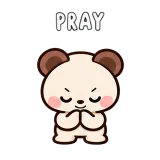 Pray · Funny Bear sticker from Express Yourself