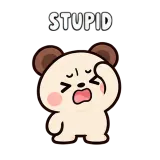 Stupid · Funny Bear sticker from Express Yourself