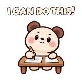 I CAN DO THIS! · Funny Bear sticker from Express Yourself