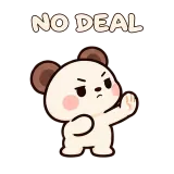 NO DEAL · Funny Bear sticker from Express Yourself