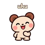 uhu · Funny Bear sticker from Chat Signs