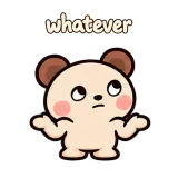 whatever · Funny Bear sticker from Chat Signs