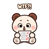Homework WTF sticker from Little Bear Laughs
