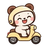 Scooter Ride sticker from Little Bear Laughs