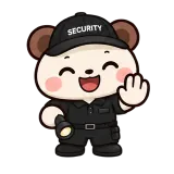 Security Check sticker from Little Bear Laughs