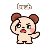 bruh · Funny Bear sticker from Chat Reactions