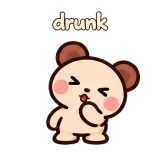 drunk · Funny Bear sticker from Chat Reactions