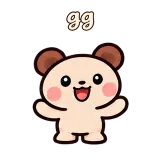 gg · Funny Bear sticker from Chat Reactions