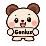 Genius · Funny Bear sticker from Chat Signs