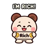 Rich · Funny Bear sticker from Chat Signs