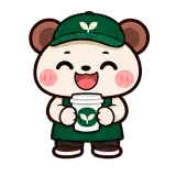 Coffeehouse Barista sticker from Little Bear Laughs