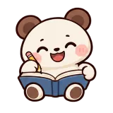 Study Session sticker from Little Bear Laughs