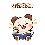 Study Session sticker from Little Bear Laughs