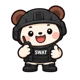 SWAT Ready sticker from Little Bear Laughs